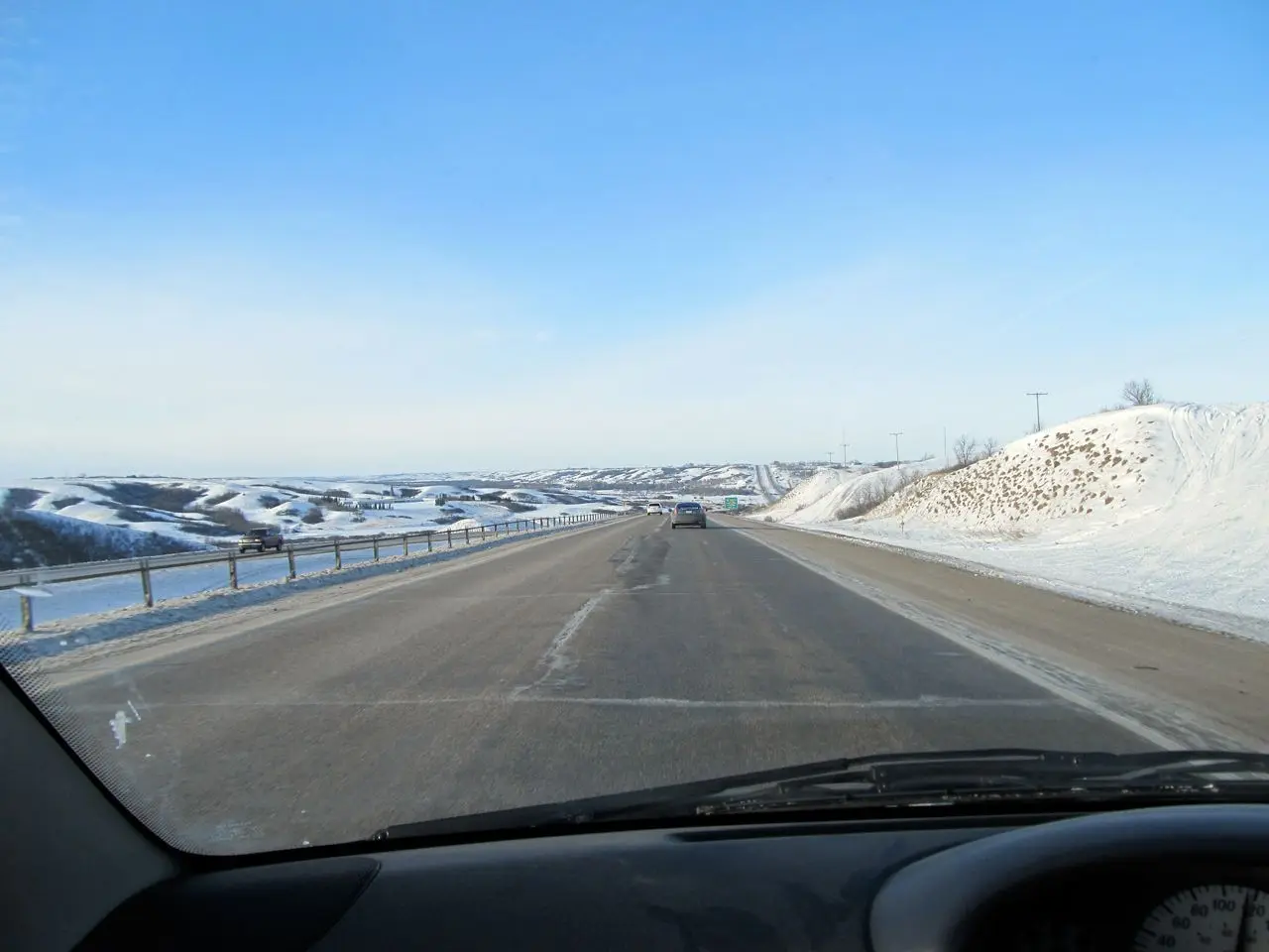 Highway 11 heading into the Qu'Appelle Valley